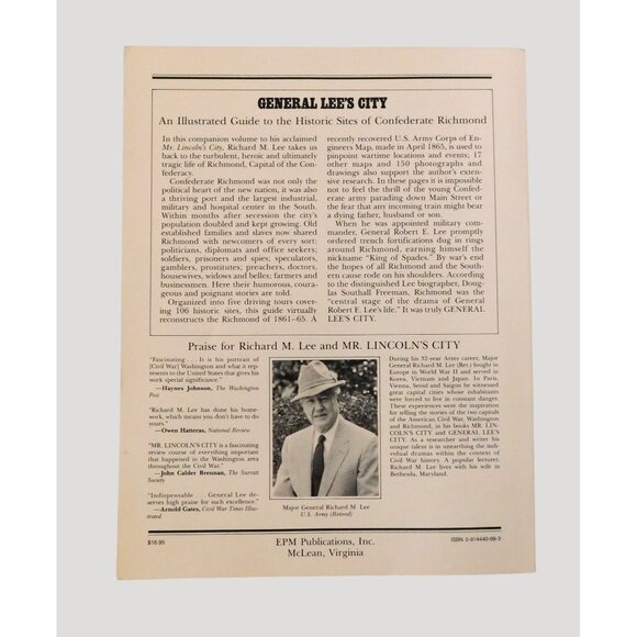 General Lees City An Illustrated Guide Historic Sites by Richard Lee Softcover - Picture 2 of 8